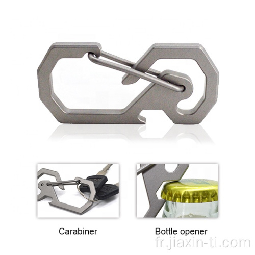 Ouverteur de bouteille d&#39;escalade Titanium Carabiner Keychain